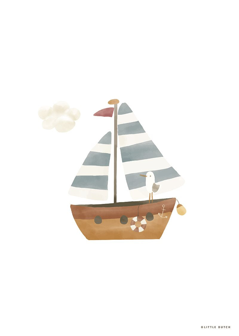 Poster Sailors Bay Blu - A3  BLU PW11321640