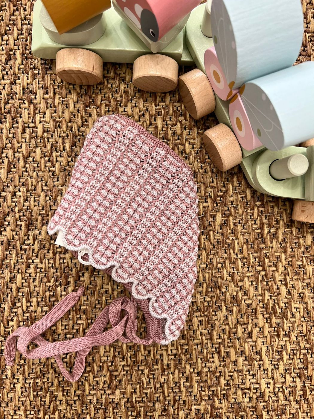 100% wool baby hat POMEGRANATE
